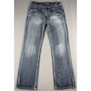 Flypaper Jeans Womens 18 Slim Bootcut Y2K Embroidered Flap Pocket Denim